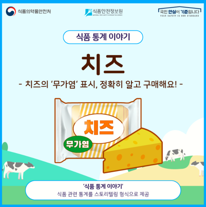  식품통계이야기 치즈 무가염표시 나트륨