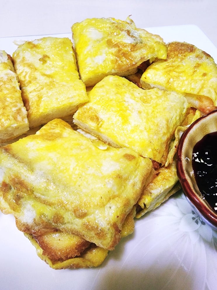  바쁜아침 5분만에 식빵 계란 토스트 만들기
