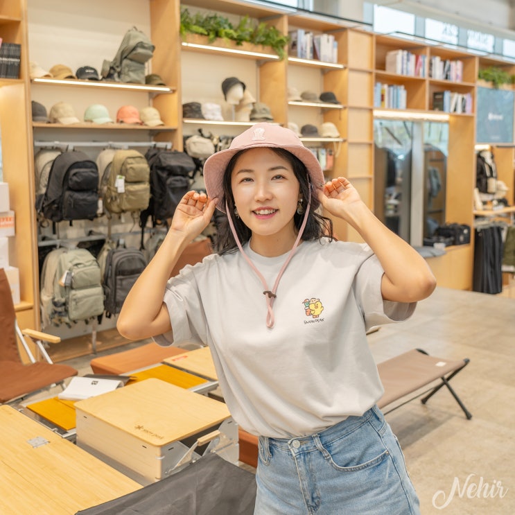 스노우피크 어패럴 x 라인프렌즈 콜라보 롯데 타임빌라스 의왕