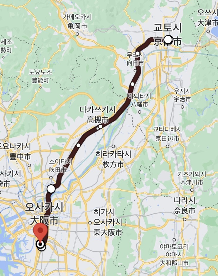 [여행기록]일본 교토, 오사카 여행_교토에서 오사카 숙소 가는 길