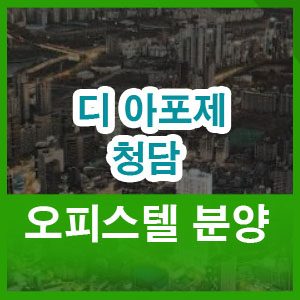  디 아포제 청담 국제교류복합지구 위치와 주변환경 프라이빗 운동공간