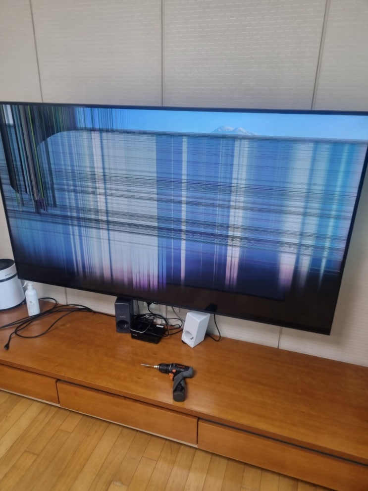  하남티비수리, LG75인치 나노해외직구티비 액정교체 출장 작업현장
