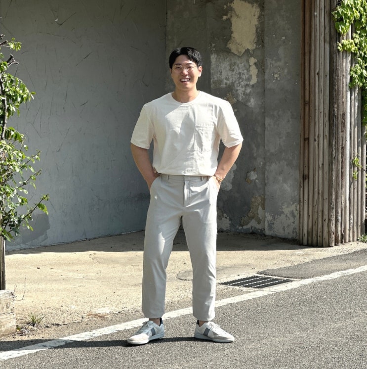  안다르 에어스트 슬랙스 & 티셔츠 셋업 출근 룩부터 운동복 꿀템