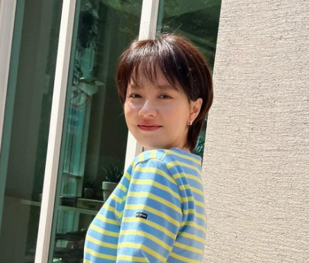  여성 프렌치 시크룩 그 잡채인 세인트제임스 스트라이프 티셔츠 with 송지효