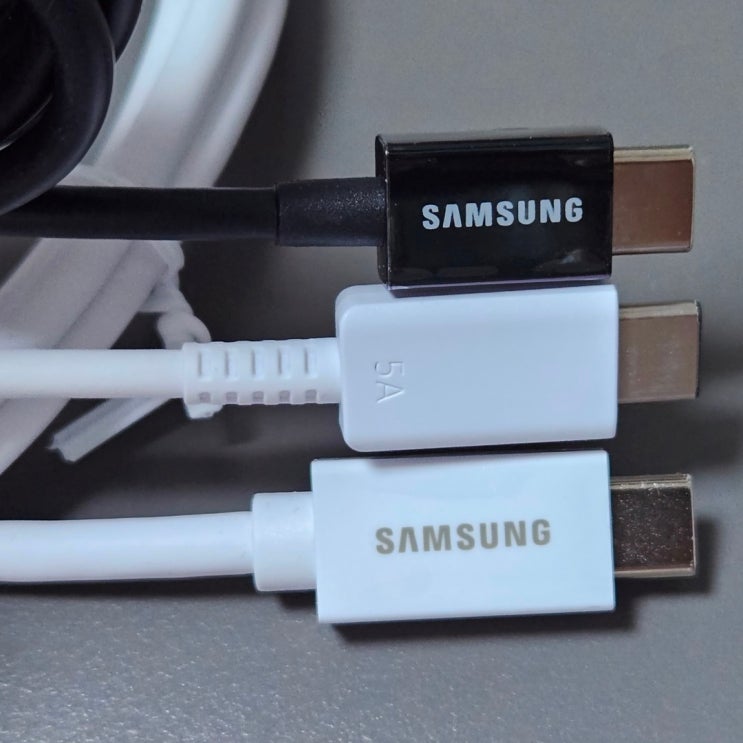  갤럭시 S23 + 삼성 정품 USB 3.0 Type A to C, USB 3.1 C to C타입 케이블 전송 속도, 고속 충전 확인