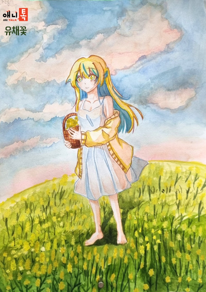 계절을 그려보자! 꽃 의인화 일러스트 수업 기초취미반 수업소개(학생평소그림포함) : 네이버 블로그, image size:800x1130