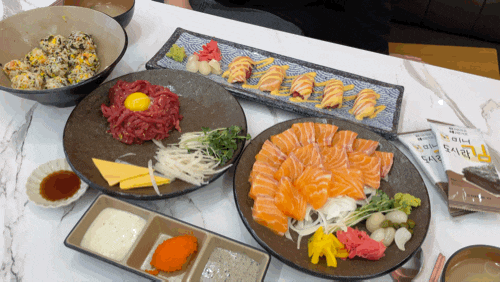  구월동맛집 , 구월동초밥 : 육회바른연어 구월점 , 주차가능 , 육회 연어 무한리필 가능
