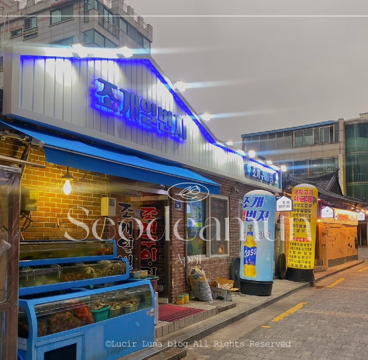 서대문 조개일번지 푸짐한 서울 조개구이 조개찜 맛집