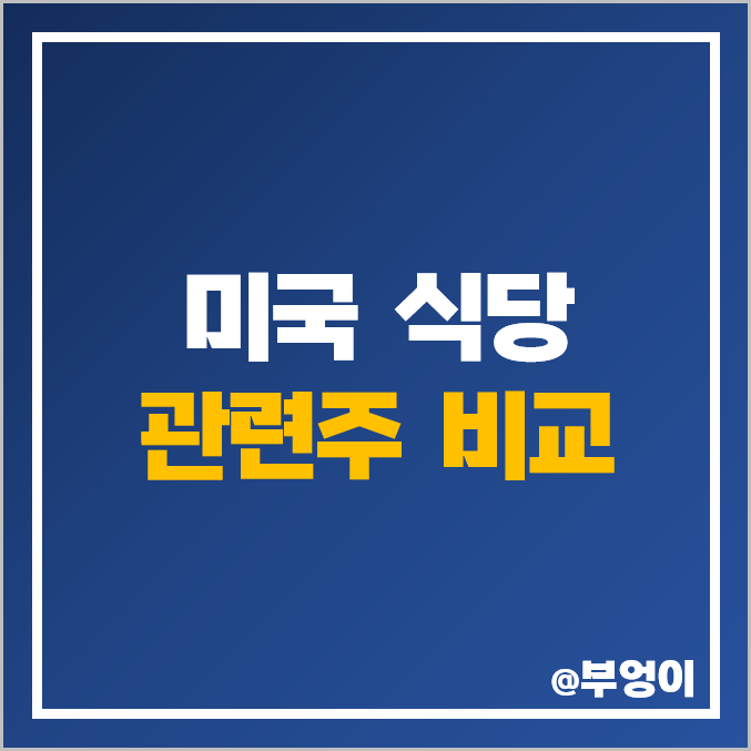 미국 음식점 프랜차이즈 관련주 비교 : 맥도날드 스타벅스 등 식당 주식 주기 PER EPS 배당금 시가총액 목표가 순위