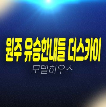 원주 혁신도시 유승한내들 더스카이 2블럭 반곡동 미분양아파트 줍줍 분양가 주택담보대출 조망권 및 투자자,잔여세대 분양사무실 예약 투자문의!