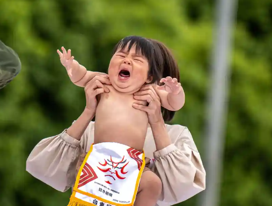 일본의 '울며 아기 스모' 축제, 팬데믹 이후 처음으로 복귀 일본의 '울며 아기 스모' 축제, 팬데믹 이후 처음으로 복귀