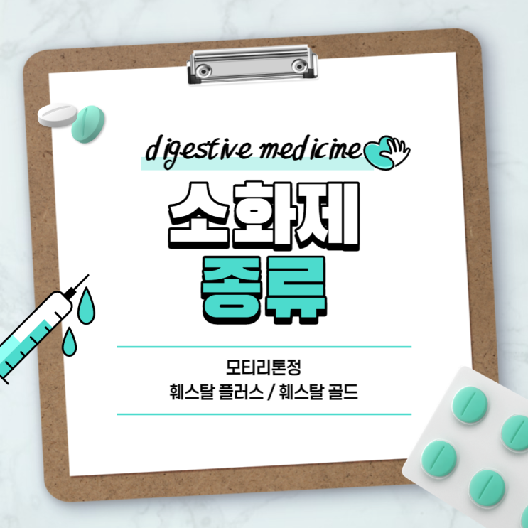  소화제 : 모티리톤정 훼스탈 플러스 골드 【#판크레아틴 #UDCA #리파아제 #프로테아제 #셀룰라제 #모티리톤】