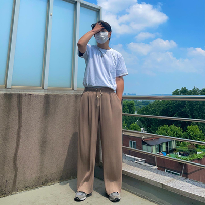  세상 편한 바지 남자 바지 플리츠 팬츠!