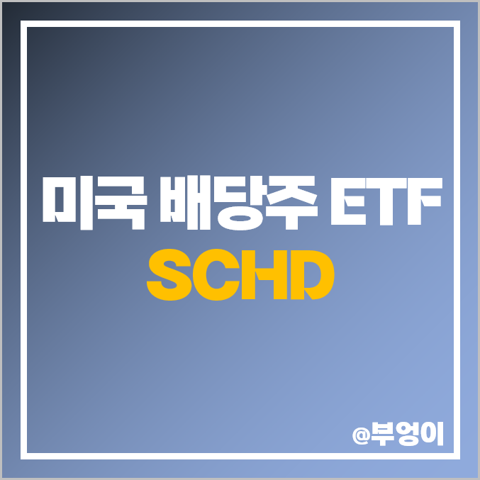 미국 배당주 ETF - SCHD 주가, 분기 배당금, 배당률, 역대 배당 성장률, 구성 주식 종목 (ft. 배당 재투자 수익률)