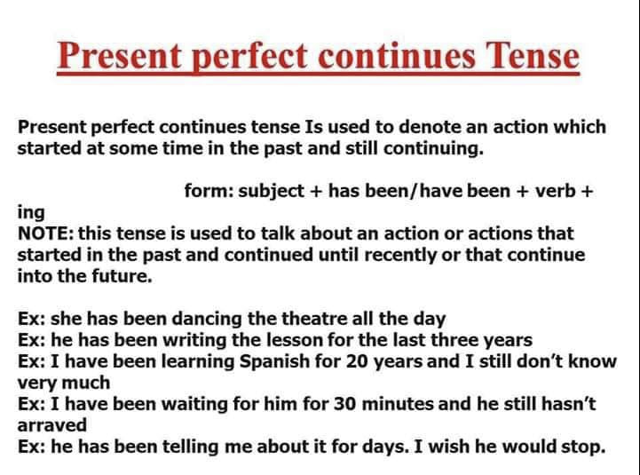  [영어] 현재 완료 진행형 사용법(Presnet perfect continues tense)