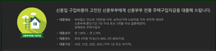  신혼부부 전용 구입자금