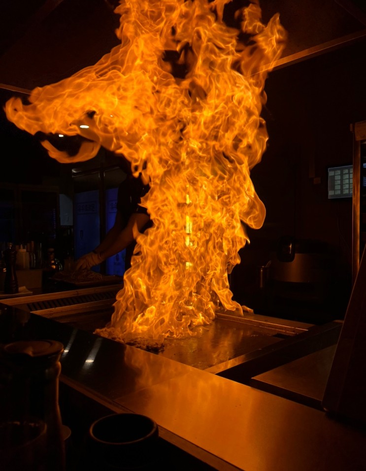 [둔산동 술집/고기집] 대전 철판요리 '유우호르몬' 화끈한 불쇼 한마당
