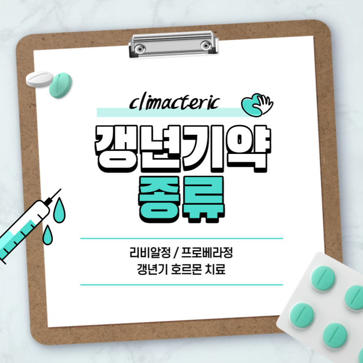 갱년기약 : 리비알정 프로베라정 【#갱년기증상 #갱년기나이 #갱년기호르몬치료 #갱년기기간 #갱년기열감 #티볼론 #리비알】