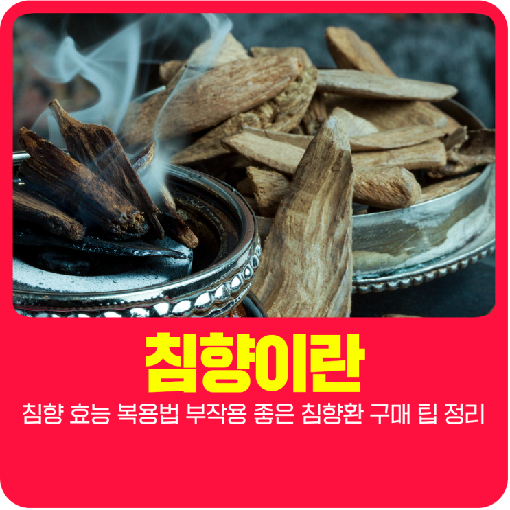  침향 효능 복용법 부작용 좋은 침향환이란?