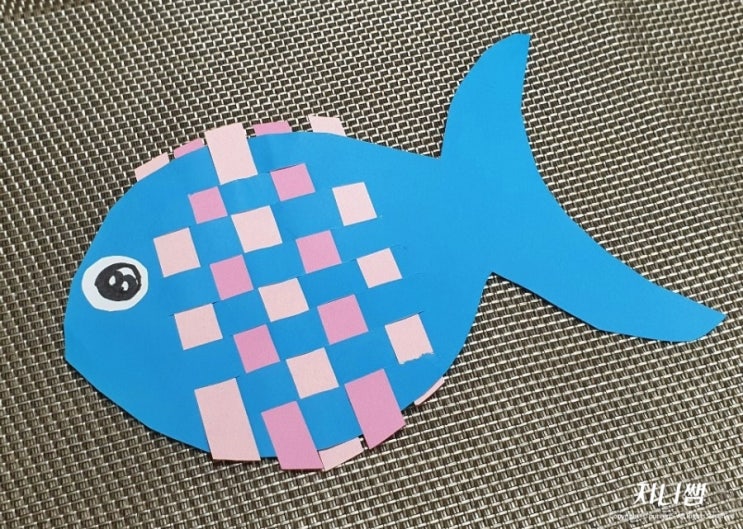 [초등생활] 3학년 미술 색종이로 물고기 만들기, 직조짜기