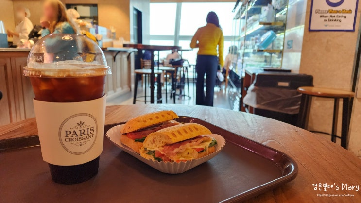  인천공항 파리크라상 T1에어 , 인천국제공항 제1여객터미널 출국장 카페 먹거리