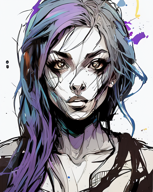  AI 그림) 잉크 펑크(Inkpunk) 모델을 사용해 봤다.