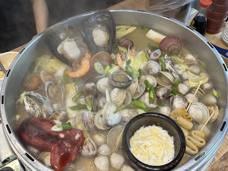  안양맛집 「택이네조개전골 플러스 비산점」 치즈 퐁듀, 보리밥 무한리필
