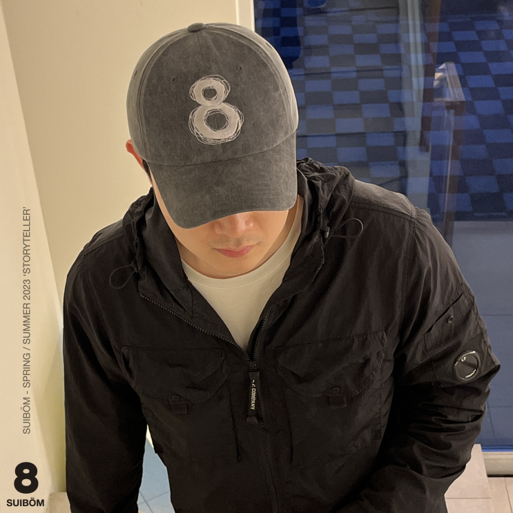  SUIBOM | Men's Daily Outfit 8 Logo Ballcap (Vintage Black)
