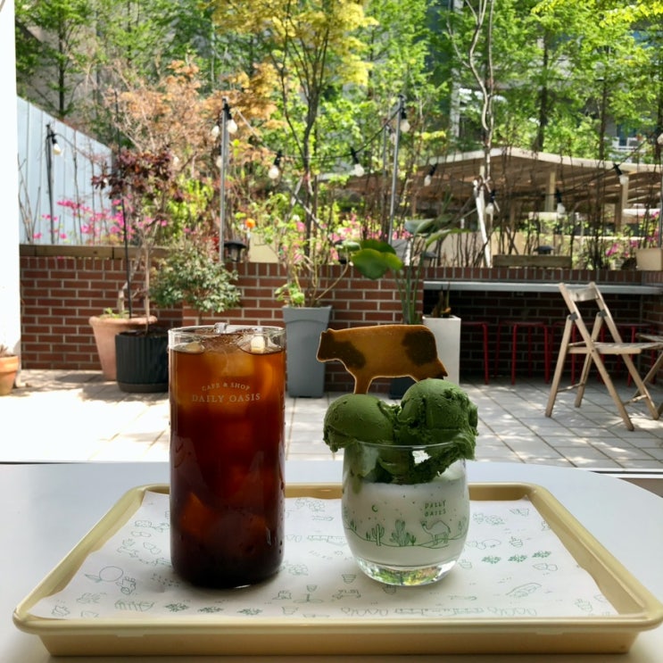  송도 센트럴파크 카페 데일리오아시스 말차 분위기 맛집