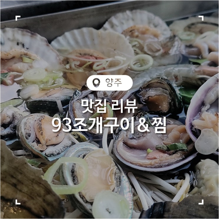  옥정동 조개찜과 칼국수 맛집  2차로 술한잔 하기 좋은 맛집 93조개구이&찜 양주점