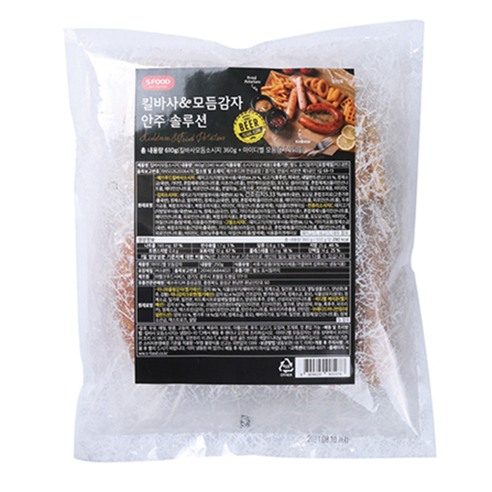  에쓰푸드 킬바사 소시지 모듬감자 안주 솔루션 (610g x 10개입)