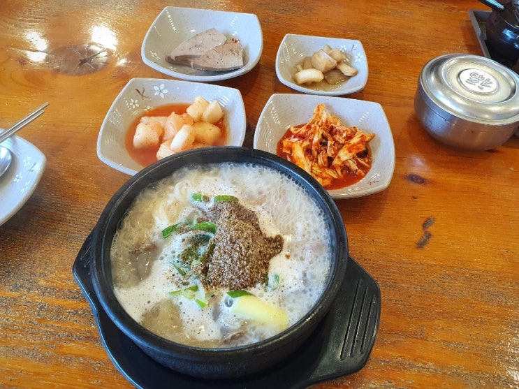  공주 맛집 더덕순대 1999 순대 국밥 비오는날 혼밥 먹방 메뉴 추천