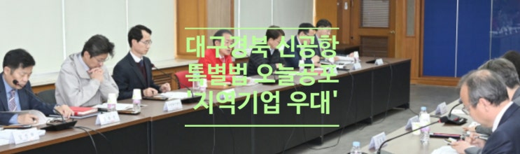  대구경북 신공항 특별법 오늘 공포...'지역기업 우대' 못 박았다