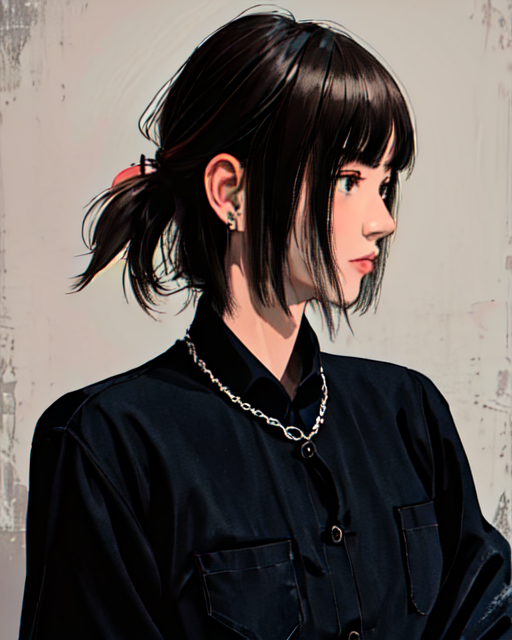  AI 그림) 시크한 여성을 인공지능이 다시 그렸다.