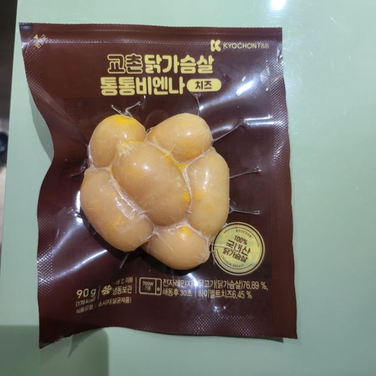  [교촌치킨 닭가슴살 비엔나/주먹밥] 리뷰