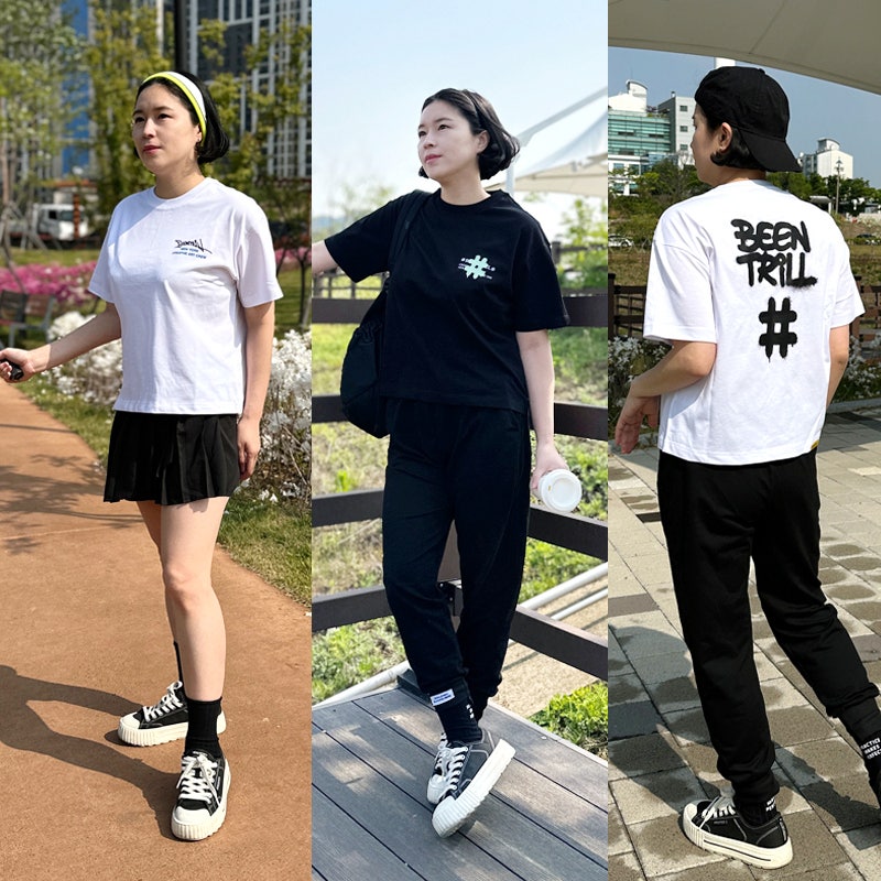 빈트릴 오버핏 반팔 티셔츠 여름 코디 힙해