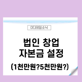  법인설립 자본금 비용 역할 설정(법인 전환 포함 자금조달)