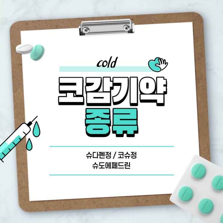  코감기약 : 슈다펜정 코슈정 【#코막힘 #부비동염 #슈도에페드린 #슈다펜 #코슈】