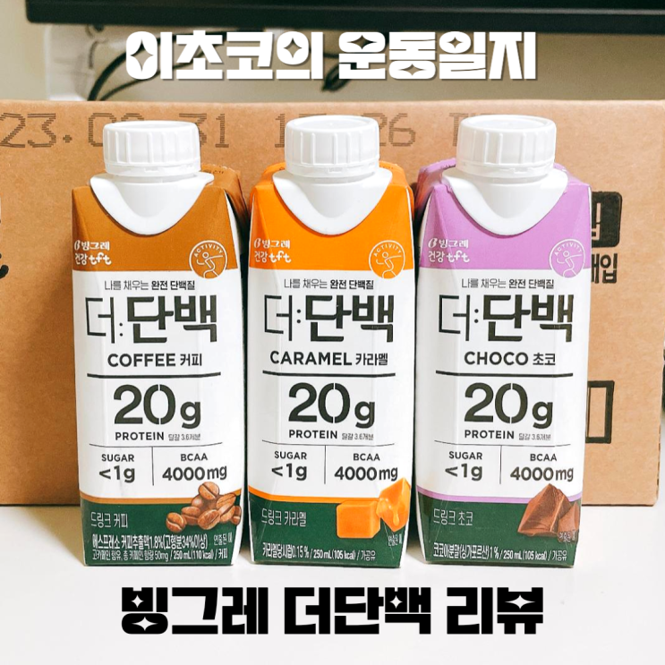  [빙그레 더단백 초코] 안 물리는 단백질 드링크 리뷰(초코, 카라멜, 커피 비교)