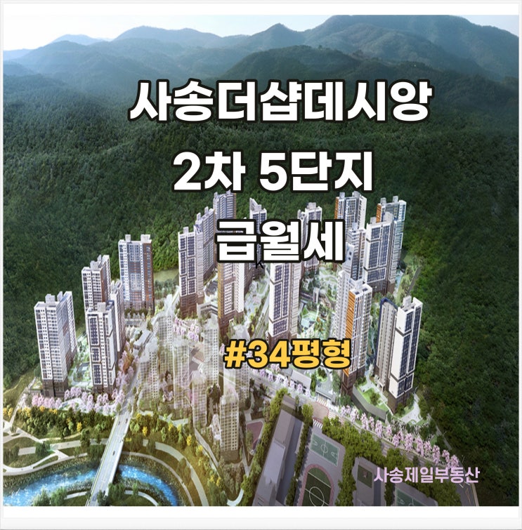  [사송신도시]사송더샵데시앙2차 전월세/사송 더샵데시앙 2차 5블럭(5단지)급월세 정보 :)