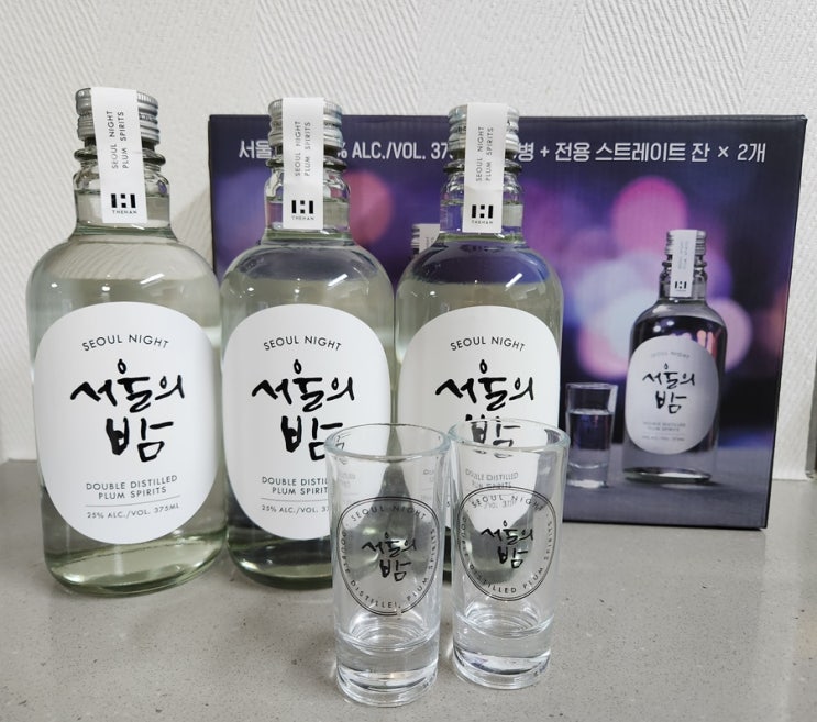  서울의밤 3본입 전용잔 세트