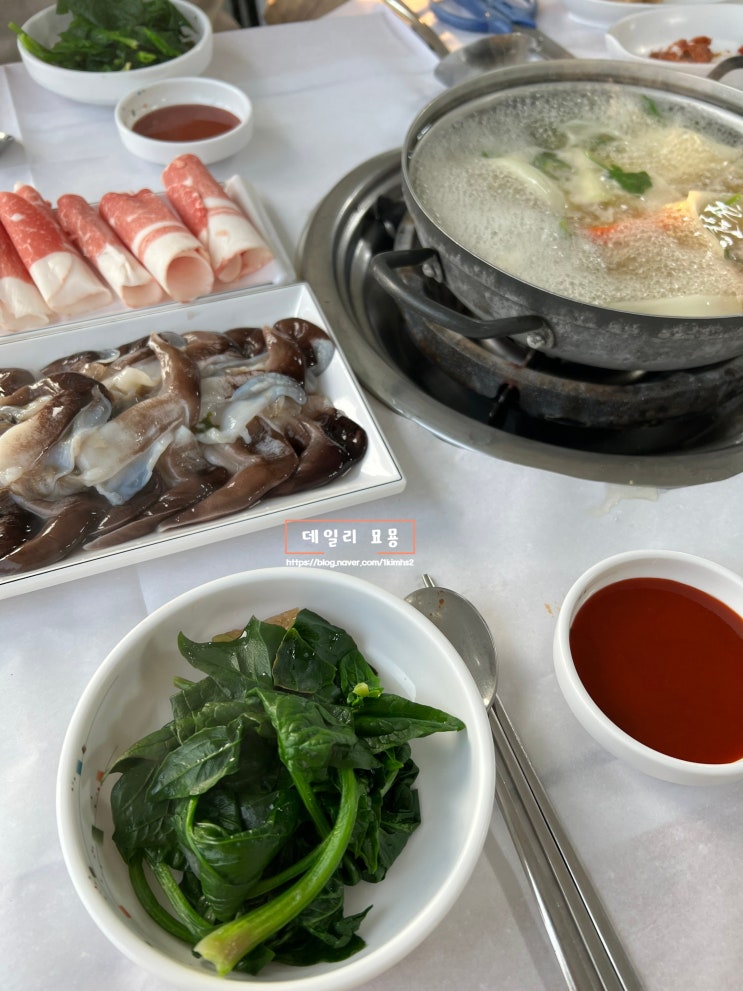  여수 여행 하모 샤브샤브, 새조개 샤브샤브 하모 거리 맛집 : 하얀집