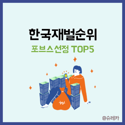 한국재벌순위 포브스 선정 TOP 5 정리 2023년 4월
