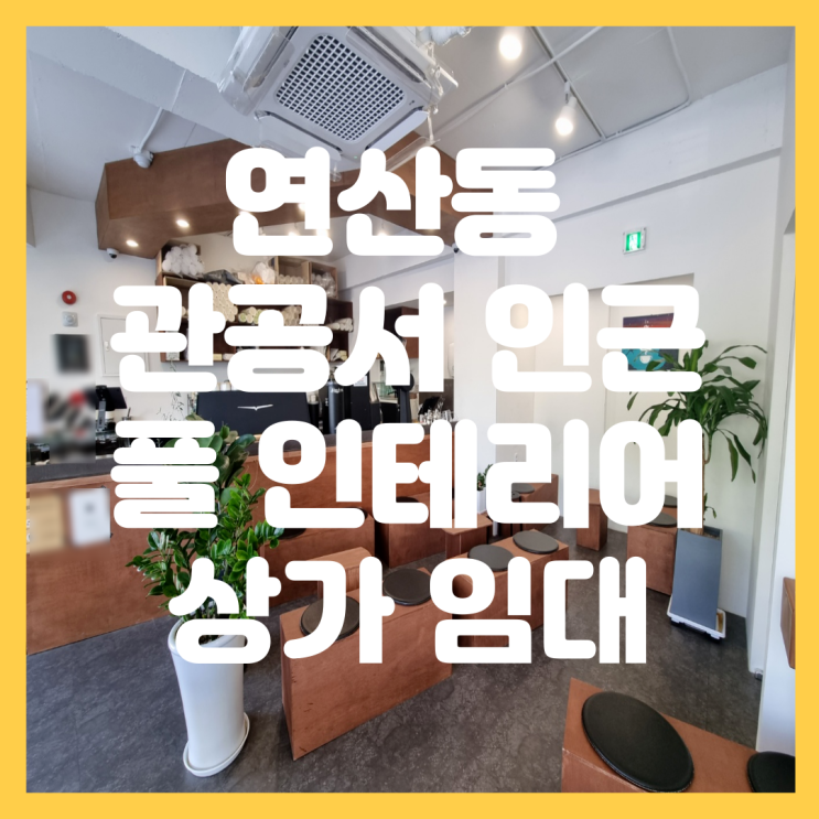  부산 연산동 1층 상가 임대 관공서 인근 코너자리 인테리어 최상급