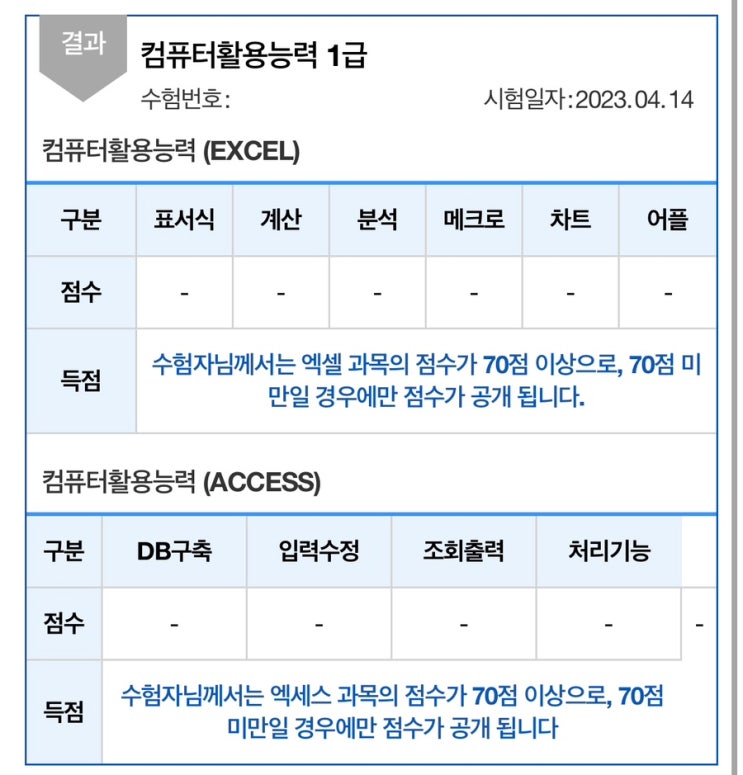  컴활 1급 실기 독학 합격 후기 :: 2주 75시 공부법 (자리운/재채점/꿀팁)