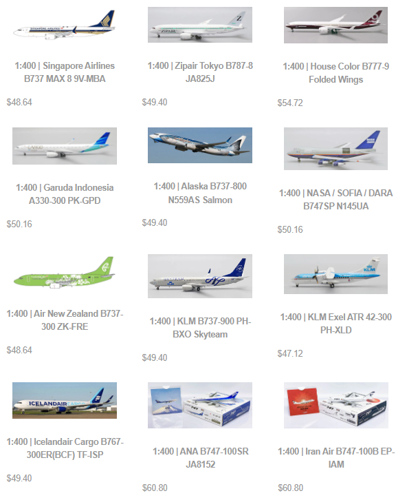  1:200, 1:400 jc wings 프리오더, gemini jet 등등