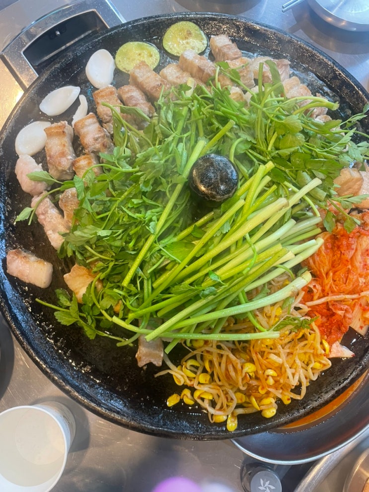  [맛집]미나리솥뚜껑 :: 인천연수역맛집