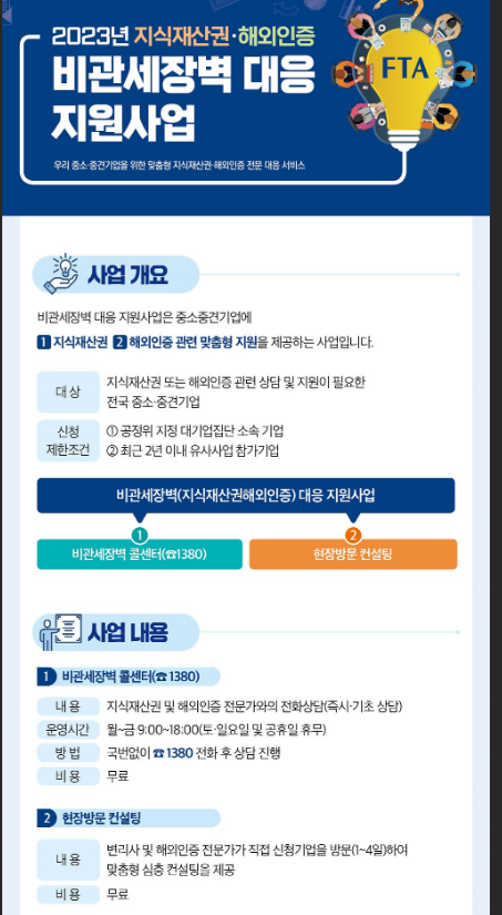 2023년 지식재산권ㆍ해외인증 비관세장벽 대응 지원사업 공고