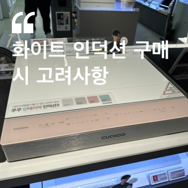  씽크대 빌트인 쿠쿠 셰프스틱 화이트 인덕션 ( 구매 후기 고려사항 )