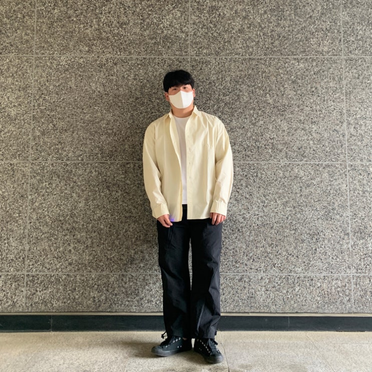  유니온블루 런드리 레몬 실용적인 데일리 셔츠